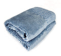 Fennco Styles Wheat Pattern Plush Extra Warm and Soft Throw Blanket 59" W x 79" L - Grey Flannel Fleece Large Blanket for Couch, Bedroom, Living Room Décor