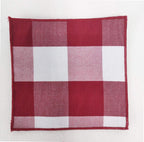 Fennco Styles Buffalo Check Double Layers Reversible Coasters 6"W x 6"L, Set of 4 - Handmade in USA - Plaid Cocktail Napkins for Everyday Use and Special Occasion