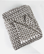 Fennco Styles Braided Design Plush Extra Warm and Soft Throw Blanket 59" W x 79" L - Grey Woven Flannel Fleece Large Blanket for Couch, Bedroom, Living Room Décor