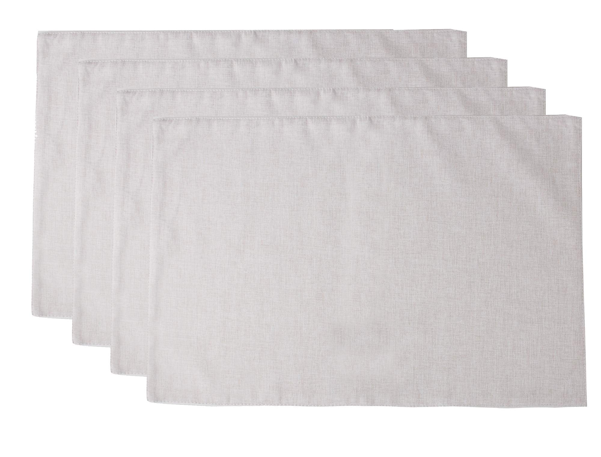 Fennco Styles Classic Woven Textile Decorative 12 x 18 Inch Table Placemats, Set of 4 - Solid Color Table Place Mats for Family Dinner, Banquets, Special Events and Home Décor