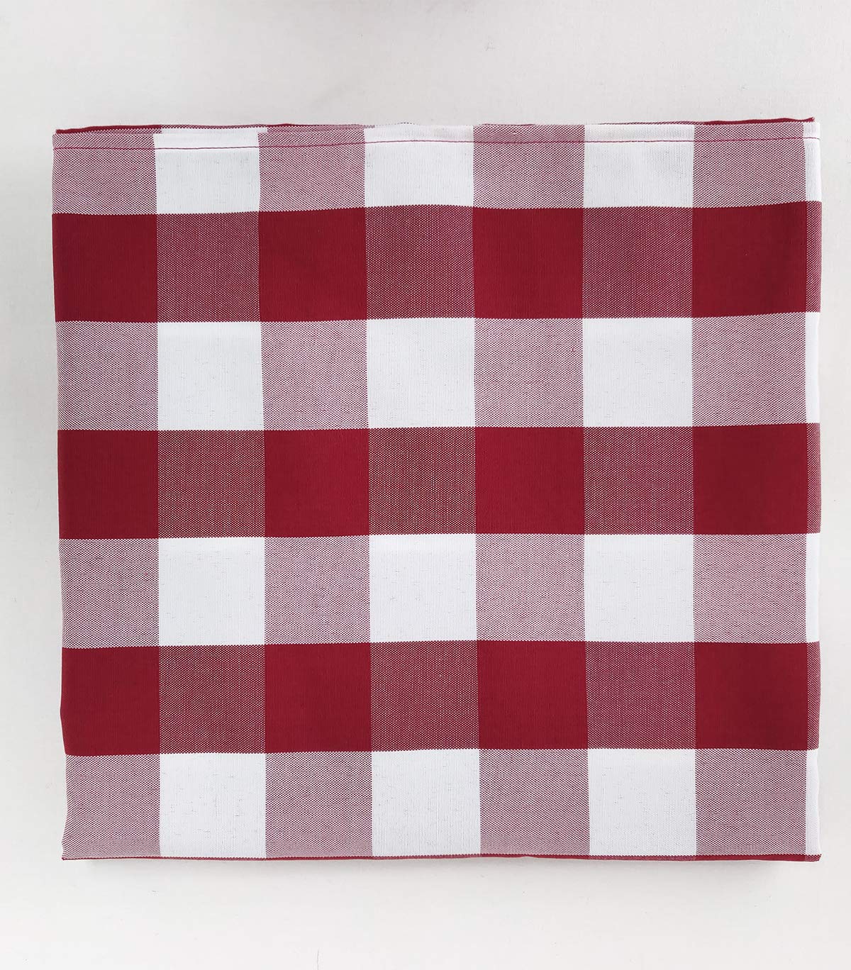 Fennco Styles Buffalo Check Design Tablecloth 54" W x 54" L - Handmade in USA - Plaid Rustic Table Cover for Everyday Use, Banquet, Holiday, Family Gathering and Special Occasion