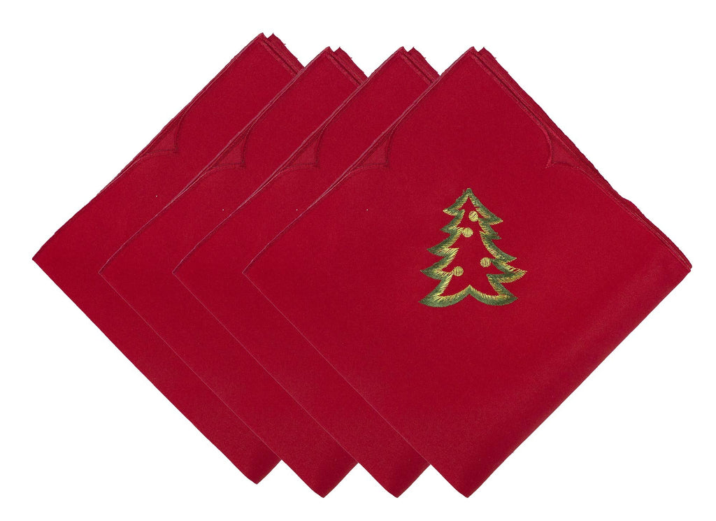 Fennco Styles Pandora Collection Holiday Christmas Tree Table Linens