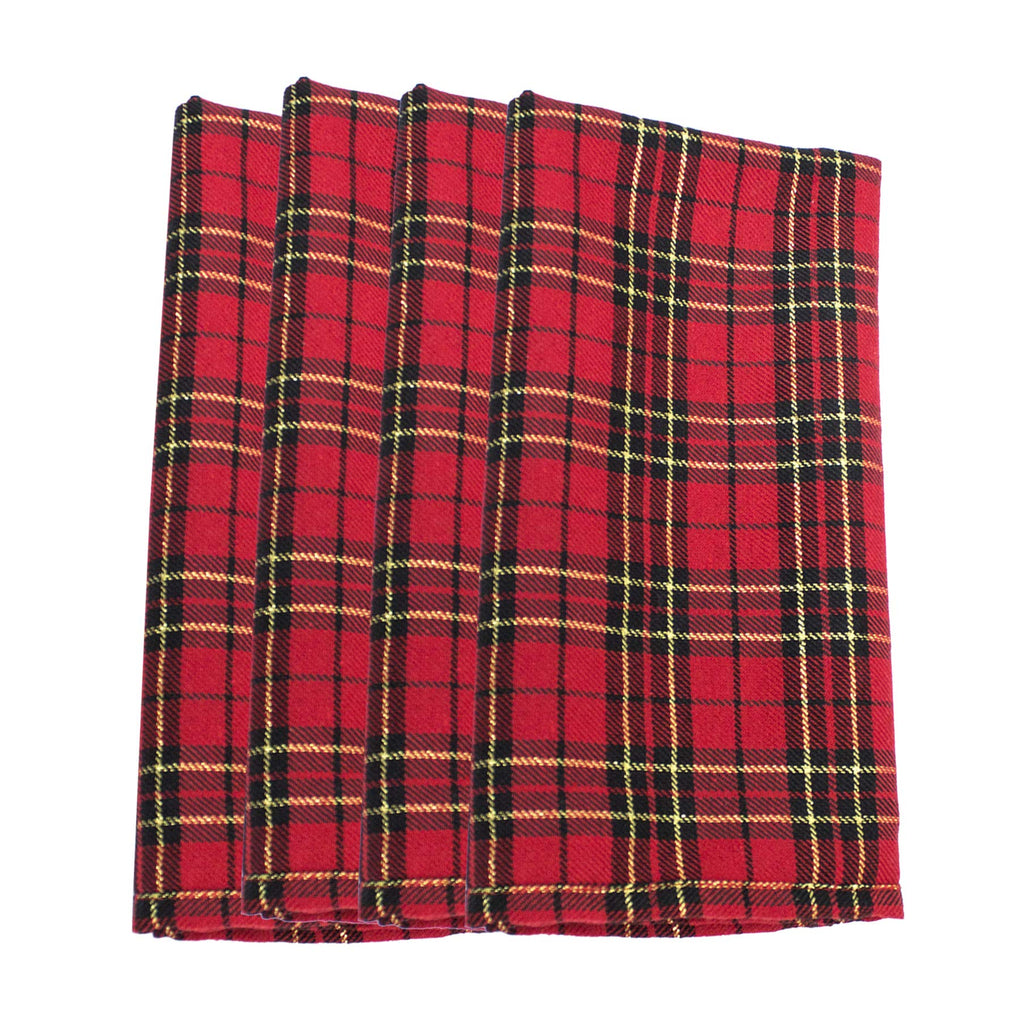 Fennco Styles Holiday Tartan Plaid Dazzle Christmas Decorative Table Runner - Red Table Cover for Winter Holidays, Home Decor, Family Gatherings