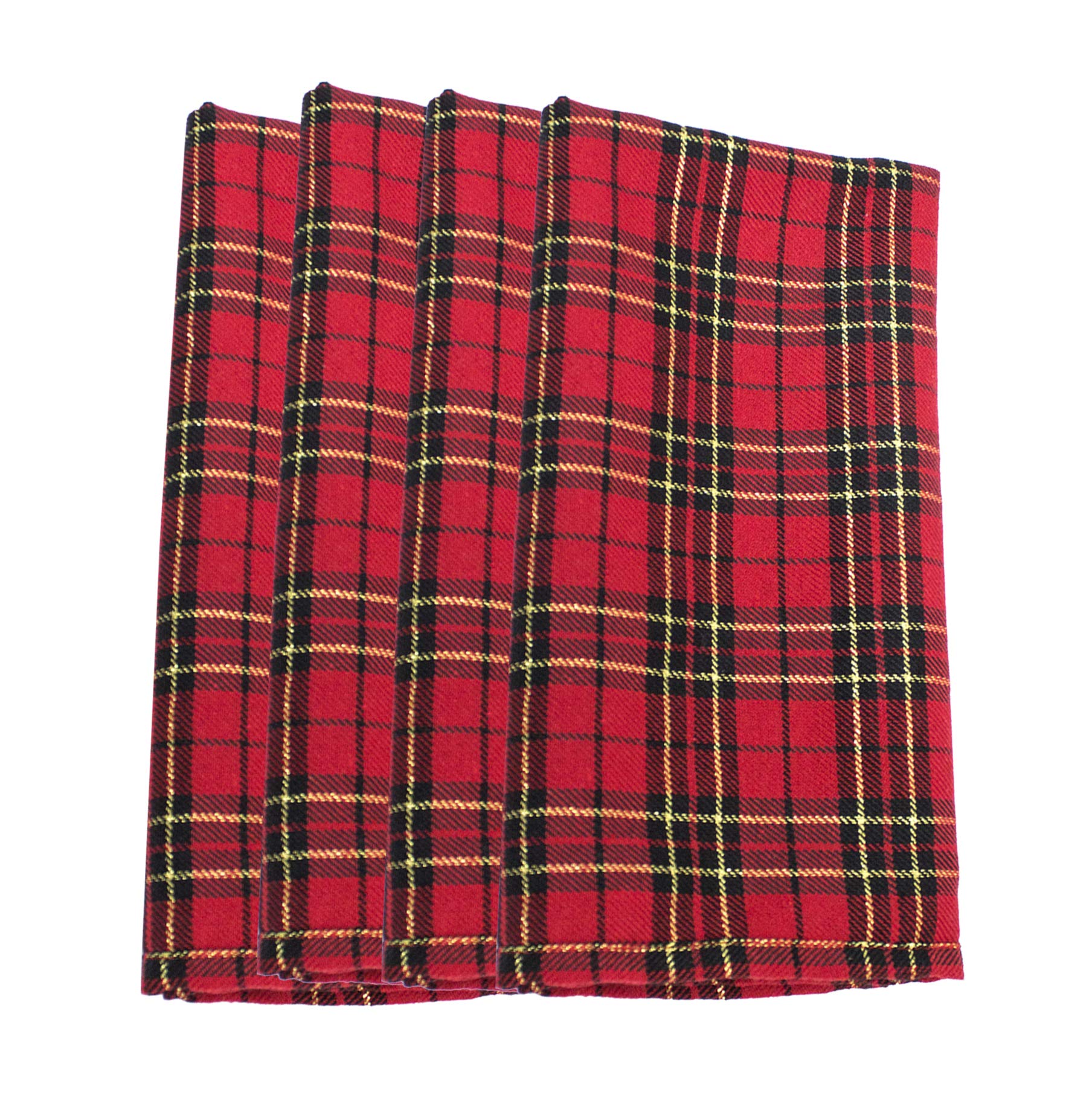 Fennco Styles Holiday Tartan Plaid Dazzle Christmas Decorative Table Runner - Red Table Cover for Winter Holidays, Home Decor, Family Gatherings