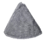 Fennco Styles Holiday Christmas Decorative Exquisite Faux Fur with Silver Metallic Thread Tree Skirt - 2 Colors
