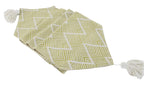 Fennco Styles Contemporary Chevron Tassel Cotton Blend 14 x 71 Inch Table Runner – Woven Table Runner for Indoor Party, Family Gathering, Beach House and Home Décor