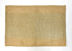 Fennco Styles Metallic Banded Foil Design Burlap Jute Placemats 13" W x 19" L, Set of 4 - Natural Table Mats for Home, Dining Table, Banquets, Holidays and Special Events