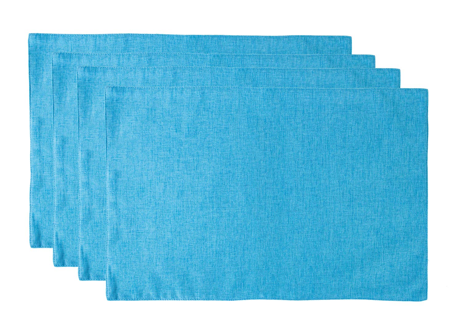 Fennco Styles Classic Woven Textile Decorative 12 x 18 Inch Table Placemats, Set of 4 - Solid Color Table Place Mats for Family Dinner, Banquets, Special Events and Home Décor