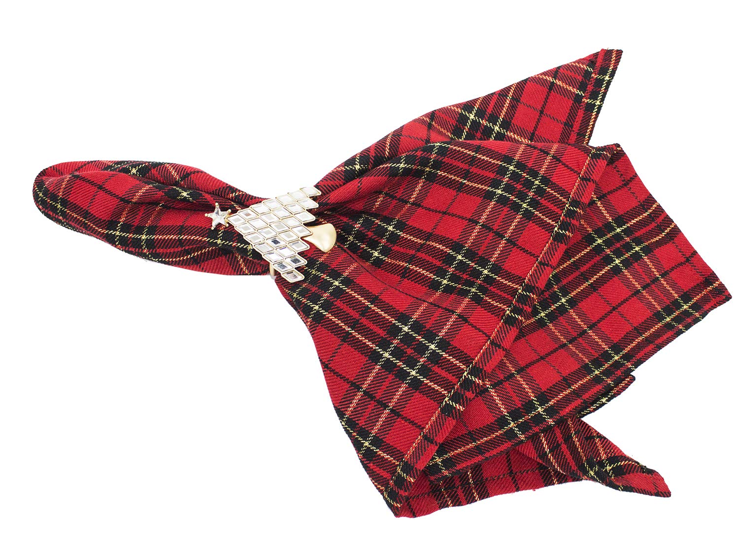 Fennco Styles Holiday Tartan Plaid Dazzle Christmas Decorative Table Runner - Red Table Cover for Winter Holidays, Home Decor, Family Gatherings