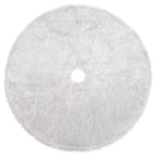 Fennco Styles Holiday Christmas Decorative Exquisite Faux Fur with Silver Metallic Thread Tree Skirt - 2 Colors