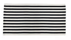 Fennco Styles Woven Classic Striped Area Rug 24" W x 51" L - Navy Blue Cotton Blend Carpet Indoor Outdoor Floor Mat for Living Room, Entryway, Bedroom and Floor Décor