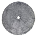 Fennco Styles Holiday Christmas Decorative Exquisite Faux Fur with Silver Metallic Thread Tree Skirt - 2 Colors