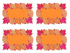 Fennco Styles Embroidered Sequin Autumn Leaves Table Runner 16" W X 33" L - Terracotta Harvest Foliage Table Cover for Thanksgiving, Holiday, Banquets, Special Occasion