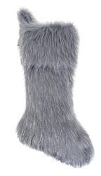 Fennco Styles Holiday Christmas Decorative Exquisite Faux Fur with Silver Metallic Thread Tree Skirt - 2 Colors