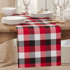 Fennco Styles Classic Buffalo Plaid Cotton Blend Table Runner - Holiday Plaid Table Cover for Christmas, Home Decor, Banquet, Family Gathering and Special Occasion