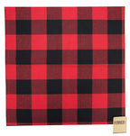 Fennco Styles Buffalo Plaid Red and Black Velvet Pom Pom Trim Design Cotton Table Runner