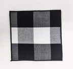 Fennco Styles Buffalo Check Double Layers Reversible Coasters 6"W x 6"L, Set of 4 - Handmade in USA - Plaid Cocktail Napkins for Everyday Use and Special Occasion