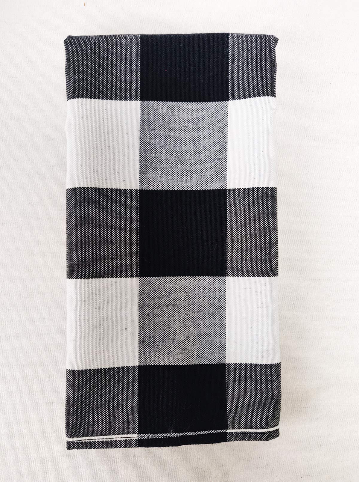Fennco Styles Buffalo Check Design Tablecloth 54" W x 54" L - Handmade in USA - Plaid Rustic Table Cover for Everyday Use, Banquet, Holiday, Family Gathering and Special Occasion