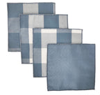 Fennco Styles Buffalo Check Double Layers Reversible Coasters 6"W x 6"L, Set of 4 - Handmade in USA - Plaid Cocktail Napkins for Everyday Use and Special Occasion