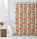Fennco Styles Fall Pumpkin Shower Curtain Foliage Decorative Bath Curtain Washable Fabric Curtain for Bathtub, Bathroom, Holiday, Thanksgiving Décor and Everyday Use, 70" W X 72" L