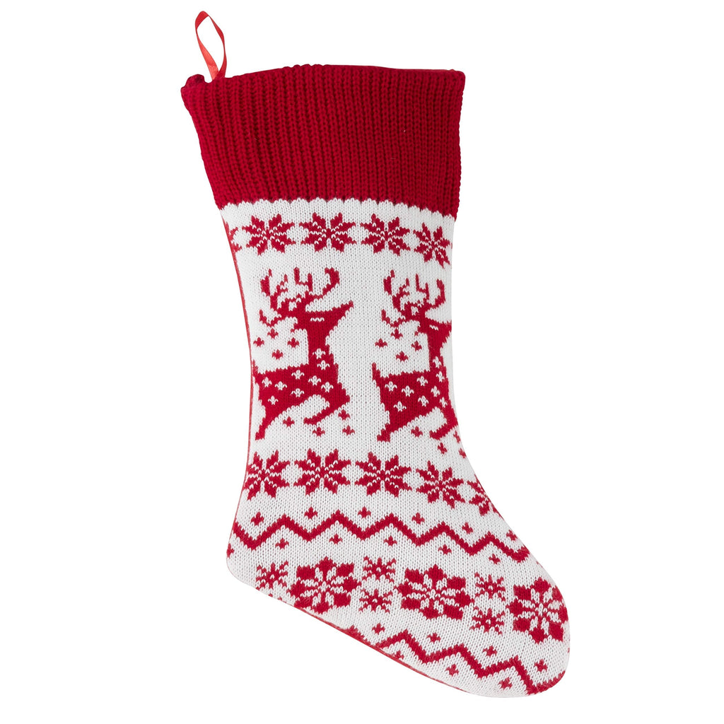 Fennco Styles Holiday Christmas Knit Sweater Hanging Stocking - Sold per 1