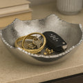 Decorative Silver Moon Asymmetrical Catch-All Bowl