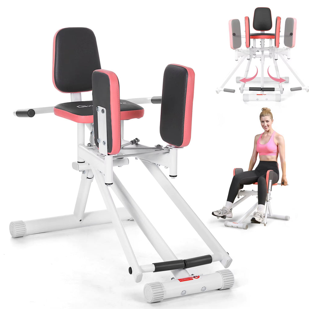WARMOUNTS Hip Abductor Machine Glute & Thigh Trainer-Adjustable Resistance Band, 300Lbs Weight Cap