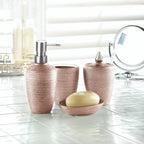 ROSE GOLDEN SHIMMER BATH ACCESSORIES SET