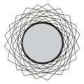 GEOMETRIC BLACK WALL MIRROR