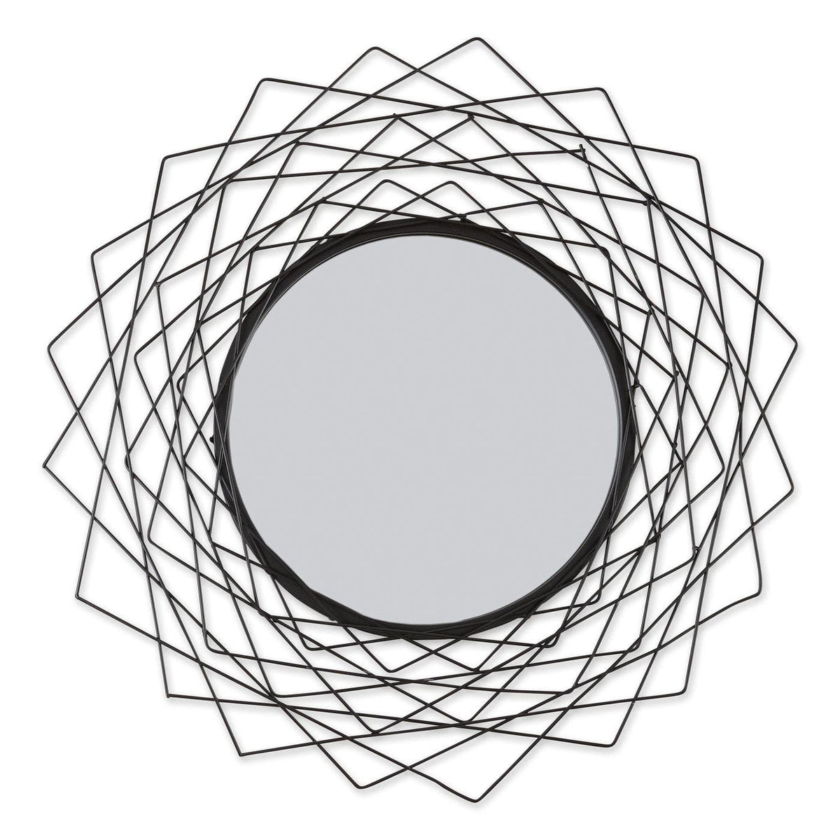GEOMETRIC BLACK WALL MIRROR