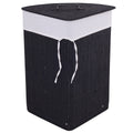 Corner Bamboo Hamper Laundry Basket in FOUR colors