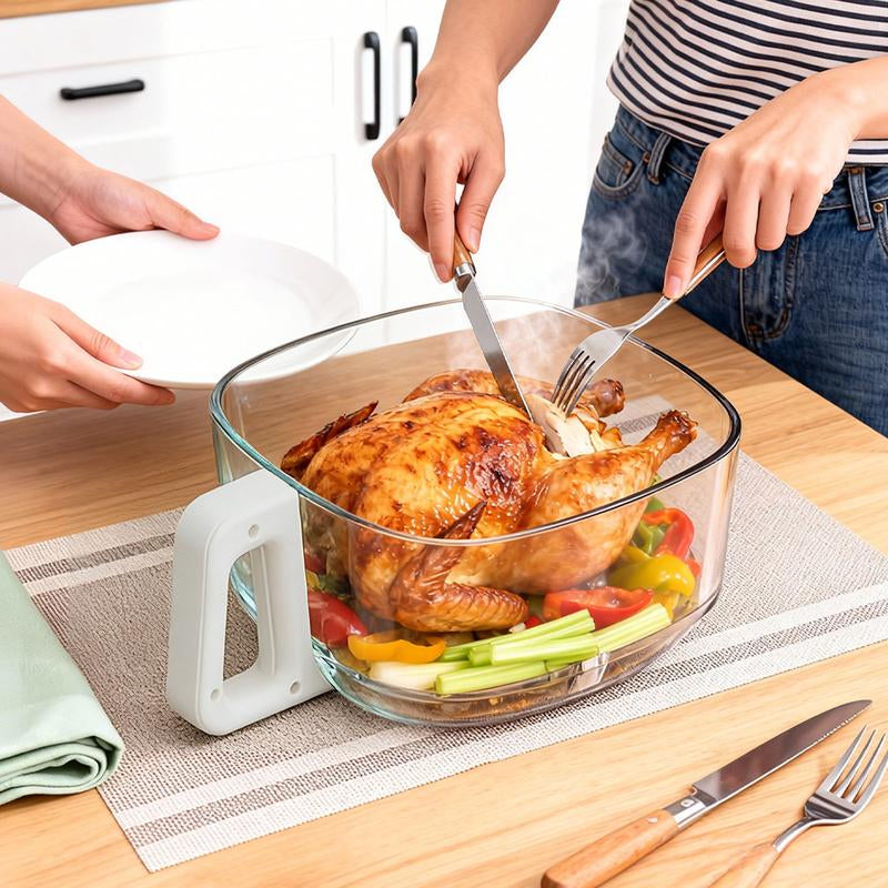 4.5 QT Glass Air Fryer - Pfas-Free & Dishwasher-Safe Basket, 360° View Cooking