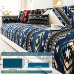 Boho Winter Couch Cover - Chic Snow Chenille Pet Protector