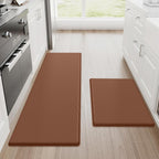 Kitchen Mats, 2PCS Kitchen Rugs, Cushioned anti Fatigue Kitchen Mats for Floor, Non-Slip Standing Desk Mat, Waterproof Kitchen Rug Set for Kitchen,20" X 32"+20" X 94.5"-Full 1Inch Thick,Black