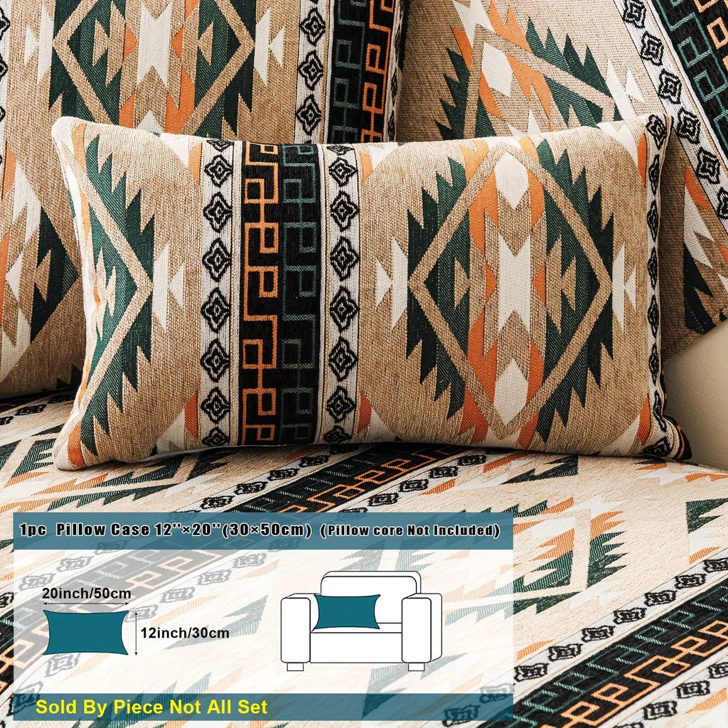 Boho Winter Couch Cover - Chic Snow Chenille Pet Protector