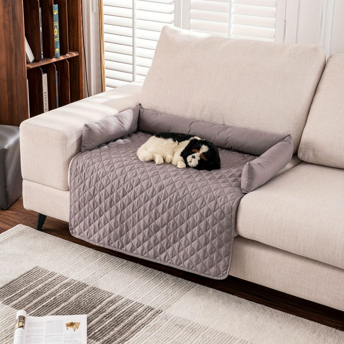 Fluffy Calming Dog Bed Sofa Cover