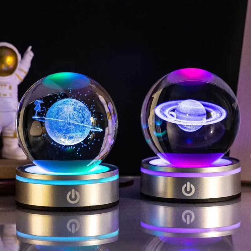 3D Space, Whale, Christmas & MORE, LED Crystal Ball Lamp NightLight