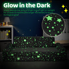 8 Pc Modular Kids Play Couch Glow in the Dark, Gray Washable