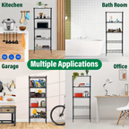 3/4/5/6/7/8 Tier Storage Shelves-Adjustable Wire Shelving Rack-Multi Sizes