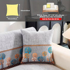 Autumn Trees Boho Chenille Sofa Cover Pet/Kid friendly