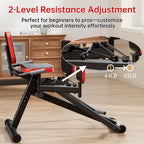 WARMOUNTS Hip Abductor Machine Glute & Thigh Trainer-Adjustable Resistance Band, 300Lbs Weight Cap