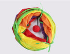 Curvy Rainbow Collapsible Cat Tunnel
