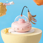 Rolling Light-Up UFO Cat Toy With Laser & Bell