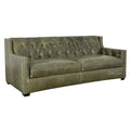 90 Green Leather Couch Henry Sofa