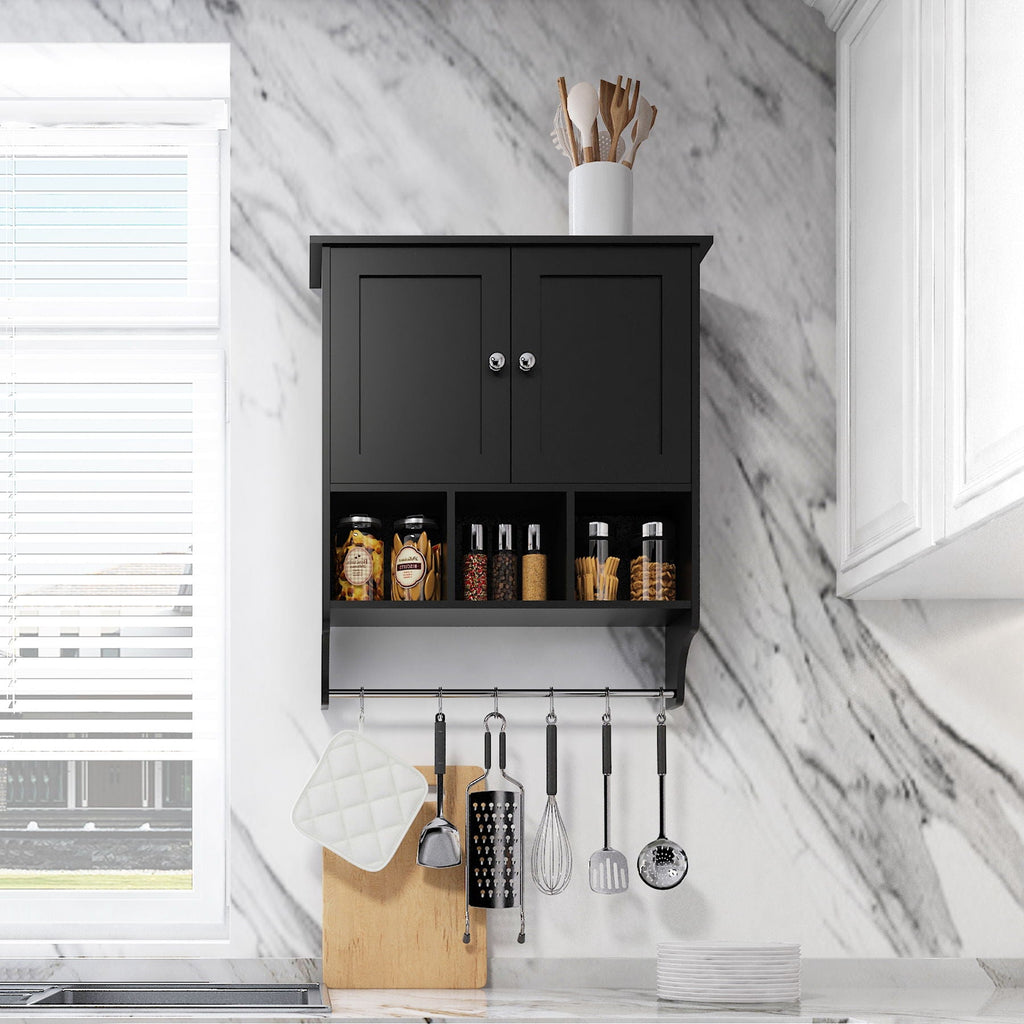 Bathroom Cabinet Medicine Cabinet, Black, Bathroom Kitchen