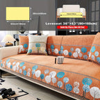 Autumn Trees Boho Chenille Sofa Cover Pet/Kid friendly