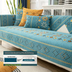 Geometric Bohemian Chenille Slipcovers Pet/Kid Friendly Washable