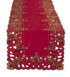 Fennco Styles Pandora Collection Holiday Christmas Tree Table Linens
