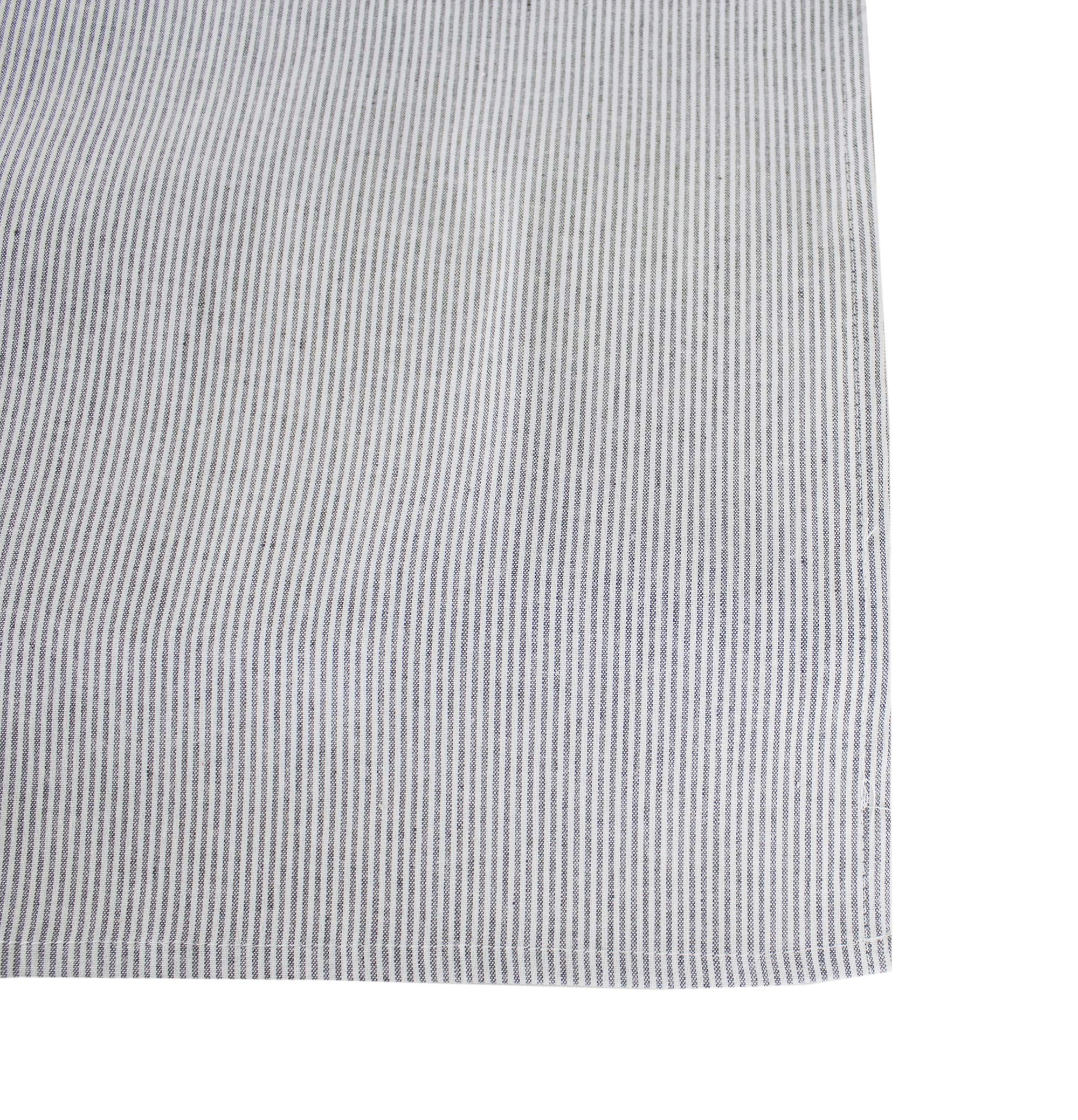 Fennco Styles Farmhouse Neutral Striped 100% Pure Cotton Table Runner 16 x 54 Inch - Grey Table Linens for Everyday Use, Banquets, Family Gathering, Special Events and Home Décor