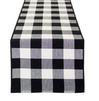Fennco Styles Rustic Collection Buffalo Check with Rolled Hem Edge Table Runner
